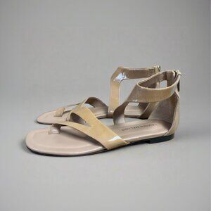 Tamara Mellon nude leather Gladiator sandals, size 39, US size 9